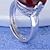 Χαμηλού Κόστους Μοδάτο Δαχτυλίδι-Δαχτυλίδι Κρυστάλλινο Πασιέντζα Κόκκινο Ασήμι Στερλίνας Κρύσταλλο Αχάτης Κρεμαστό Δαχτυλίδι κοκτέιλ Διάθεση κυρίες Μοναδικό δυτικό στυλ Ένα Μέγεθος / Γυναικεία