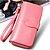 cheap Wallets-Unisex Bags PU Leather Cowhide Wallet Wristlet Bag Bi-fold Solid Colored Wedding Event / Party Sports Wine Black Fuchsia Pink / Zipper