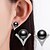 cheap Earrings-Women&#039;s Cubic Zirconia Tahitian pearl Stud Earrings Ladies Classic everyday Imitation Pearl Rhinestone Black Pearl Earrings Jewelry White / Black For Wedding Party Special Occasion Thank You Business
