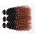 halpa 3 nippua aitoja kiharoja pidennyksiä-3 pakettia Hiuskudokset Brasilialainen Kihara Hiukset Extensions Remy-hius 100% Remy Hair Weave -paketit 300 g Ombre 8-28 inch Ombre Shedding ilmaiseksi Tangle Free Täysi kynsinauha / Pitkä / 8A