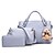 cheap Bag Sets-Women&#039;s Bags PU(Polyurethane) Bag Set 3 Pcs Purse Set Solid Colored Red / Pink / Amethyst / Bag Sets