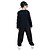 זול סטים-ילדים יוניסקס סט של בגדים שרוול ארוך שחור טלאים דפוס יומי ספורט ליציאה סרט מצוייר רגיל