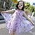 cheap Party Dresses-Kids Little Girls&#039; Dress Floral Party Layered Purple Yellow Blushing Pink Sleeveless Sweet Dresses Spring Summer Regular Fit