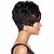 billige Syntetiske trendy parykker-Syntetiske parykker Rett Rett Parykk Kort Svart Syntetisk hår Dame Ombre-hår Afroamerikansk parykk Svart