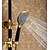 ieftine Robinete de Duș-Sistem de Duș A stabilit - Ploaie Antichizat Ti-PVD Sistem de Duș Valvă Ceramică Bath Shower Mixer Taps / Alamă / Două mânere trei găuri