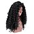 abordables Perruques synthétiques à dentelle-Perruque Lace Front Synthétique Bouclé Bouclé Lace Frontale Perruque Moyen Noir de Jais Cheveux Synthétiques Femme Ligne de Cheveux Naturelle Noir