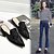 abordables Zuecos y sandalias de mujer-Mujer Zapatos Ante Confort Zuecos y pantuflas Tacón Plano Negro / Marrón / Verde