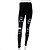 abordables Leggings-Mujer Rasgado Legging Un Color Negro S M L