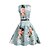 billige Festkjoler-Kids Girls&#039; Dress Sleeveless Print Floral Polyester Summer Spring Light Blue