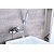 abordables Robinets pour baignoire-Robinet de baignoire - contemporain Chrome Montage mural Soupape céramique Bath Shower Mixer Taps / Laiton / Mitigeur deux trous