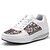 cheap Women&#039;s Sneakers-Women&#039;s Sneakers Loafers &amp; Slip-Ons Fantasy Shoes Sparkling Shoes Sequin Lace-up Wedge Heel Round Toe Comfort Light Soles Outdoor Office &amp; Career Walking Shoes PU Fall Spring White Silver Gold
