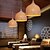 olcso Függőfények-japán bambusz rattan függő fények 1-világos étkező nappali világítás