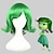 Χαμηλού Κόστους Περούκες μεταμφιέσεων-cosplay κοστούμι περούκα συνθετική περούκα cosplay περούκα ίσια ίσια περούκα κοντά πράσινα συνθετικά μαλλιά γυναικεία πράσινα