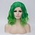 cheap Synthetic Trendy Wigs-Synthetic Wig Wig Short Green Synthetic Hair Women&#039;s Ombre