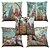 cheap Throw Pillows &amp; Covers-Set of 5  Natural / Organic Pillow Cover Pillow Case, Solid Colored Floral Plaid Casual Retro Traditional / Classic Faux Linen Throw Pillow