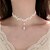 cheap Necklaces-Women&#039;s Choker Necklace Pendant Flower Tattoo Style Dangling Imitation Pearl Lace White Necklace Jewelry For Wedding Party Special Occasion Birthday Daily Casual / Engagement