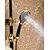 ieftine Robinete de Duș-Sistem de Duș A stabilit - Ploaie Antichizat Ti-PVD Sistem de Duș Valvă Ceramică Bath Shower Mixer Taps / Alamă / Două mânere trei găuri