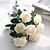olcso Művirág-művirágok 1 ág európai stílusú rózsák asztali virág 45cm/18“, hamis virágok esküvői boltívre kertfal otthoni party hotel iroda elrendezés dekoráció