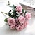 cheap Artificial Flower-Artificial Flowers 1 Branch European Style Roses Tabletop Flower 45Cm/18“,Fake Flowers For Wedding Arch Garden Wall Home Party Hotel Office Arrangement Decoration