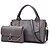 cheap Bag Sets-Women Bags All Seasons PU Bag Set 2 Pieces Purse Set for Wedding Event/Party Casual Formal Office &amp; Career Black Red Gray