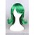 economico Parrucca per travestimenti-parrucca cosplay parrucca sintetica parrucca dritta dritta con frangia parrucca corta verde capelli sintetici verde da donna