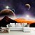 cheap Wall Murals-Galaxy Planet Custom 3D Large Wallcovering Mural Wallpapers Fitted Restaurant Bedroom Office Natural Scenery