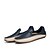 voordelige Hereninstappers &amp; loafers-Voor heren Instappers en instappers Comfortabele instappers Comfortabele schoenen Loafers rijden Casual Toimisto &amp; ura Leer Blauw Beige Herfst Lente Zomer / Combinatie