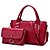 cheap Bag Sets-Women Bags All Seasons PU Bag Set 2 Pieces Purse Set for Wedding Event/Party Casual Formal Office &amp; Career Black Red Gray