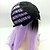 cheap Synthetic Trendy Wigs-Synthetic Wig Straight Style Capless Wig Purple Synthetic Hair Ombre Hair / Dark Roots / Middle Part Purple Wig Long Black Wig