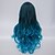 Недорогие Парики к костюмам-готический парик синтетический парик ombre длинные синие синтетические волосы женские ombre