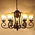 cheap Chandeliers-6-Light Mini Style Chandelier Metal Glass Painted Finishes Rustic / Lodge 110-120V 220-240V