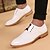 abordables Zapatos Oxford de hombre-Hombre Zapatos De Vestir Cuero Sintético Primavera / Otoño Oxfords Paseo Negro / Blanco / Borgoña / Boda / Fiesta y Noche / Fiesta y Noche / Zapatos Confort