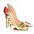cheap Women&#039;s Heels-Women&#039;s Leather Spring / Summer / Fall Comfort / Novelty Heels Walking Shoes Stiletto Heel Pointed Toe Flower White / Wedding / Party &amp; Evening / Dress / 3-4 / Party &amp; Evening