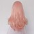 halpa Ensiluokkaiset synteettiset peruukit pitsillä-Synthetic Lace Front Wig Natural Wave Natural Wave Lace Front Wig Pink Medium Length Pink Synthetic Hair Women&#039;s Pink