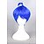 abordables Perruques de déguisement-court à l&#039;envers joie bleu 12 pouces ainme partie synthétique cosplay perruques 274a