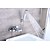 abordables Robinets pour baignoire-Robinet de baignoire - contemporain Chrome Montage mural Soupape céramique Bath Shower Mixer Taps / Laiton / Mitigeur deux trous