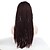 halpa Ensiluokkaiset synteettiset peruukit pitsillä-Synteettiset peruukit Suora Suora Lace Front Peruukki tumma viini Synteettiset hiukset Naisten Luonnollinen hiusviiva Letitetty peruukki Afrikkalaiset letit Musta