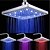 abordables Pommeaux de douche à LED-pommeau de douche à jet supérieur de couleur lumineuse tricolore à led avec température / jet supérieur de rappel d&#039;eau de 9 pouces (placage abs)