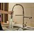 cheap Kitchen Faucets-Kitchen faucet - Two Handles One Hole Nickel Brushed Pull-out / ­Pull-down Centerset Contemporary Kitchen Taps