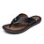 baratos Sandálias e Chinelos para Homem-Homens Chinelos e flip-flops Sapatos formais Casual Ao ar livre Praia Pele Preto Azul Marinho Outono Verão