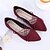 cheap Women&#039;s Flats-Women&#039;s Shoes Suede Spring / Fall Comfort Flats Flat Heel Pointed Toe Black / Blue / Burgundy