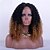olcso Valódi hajból készült, rögzíthető parókák-Remy haj Csipke Paróka Rihanna stílus Brazil haj Kinky Curly Ombre Paróka 180% Haj denzitás baba hajjal Ombre haj Természetes hajszálvonal Afro-amerikai paróka 100% kézi csomózású Női Rövid Közepes