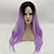 cheap Synthetic Trendy Wigs-Synthetic Wig Straight Style Capless Wig Purple Synthetic Hair Ombre Hair / Dark Roots / Middle Part Purple Wig Long Black Wig