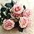 cheap Artificial Flower-Artificial Flowers 1 Branch European Style Roses Tabletop Flower 45Cm/18“,Fake Flowers For Wedding Arch Garden Wall Home Party Hotel Office Arrangement Decoration