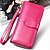 cheap Wallets-Unisex Bags PU Leather Cowhide Wallet Wristlet Bag Bi-fold Solid Colored Wedding Event / Party Sports Wine Black Fuchsia Pink / Zipper