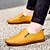 baratos Sapatilhas e Mocassins para Homem-Homens Mocassins e Slip-Ons Mocassins Comfort Sapatos Confortáveis Sapatos de Condução Casual Escritório e Carreira Caminhada Pele Napa Branco Preto Marron Outono Primavera Verão / Combinação