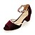 cheap Women&#039;s Sandals-Women&#039;s Sandals Block Heel Sandals Chunky Heel Peep Toe Rhinestone Fleece D&#039;Orsay &amp; Two-Piece Spring / Summer Black / Purple / Red / Party &amp; Evening / Party &amp; Evening
