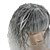 Χαμηλού Κόστους Συνθετικές Trendy Περούκες-Συνθετικές Περούκες Kinky Curly Kinky Σγουρό Με αφέλειες Περούκα Μακρύ Μαύρο / Λευκό Συνθετικά μαλλιά Γυναικεία Μαύρο