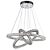 abordables Éclairages forme globe-3 anneaux 70 cm cristal dimmable led lustre pendentif lumière métal cercle galvanisé moderne contemporain traditionnel classique 110-120v 220-240v