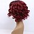 abordables Perruques de qualité supérieure-perruques rouges pour femmes perruque synthétique ondulée kardashian ondulée bob perruque courte noir / rouge cheveux synthétiques ombre cheveux racines foncées partie latérale noire